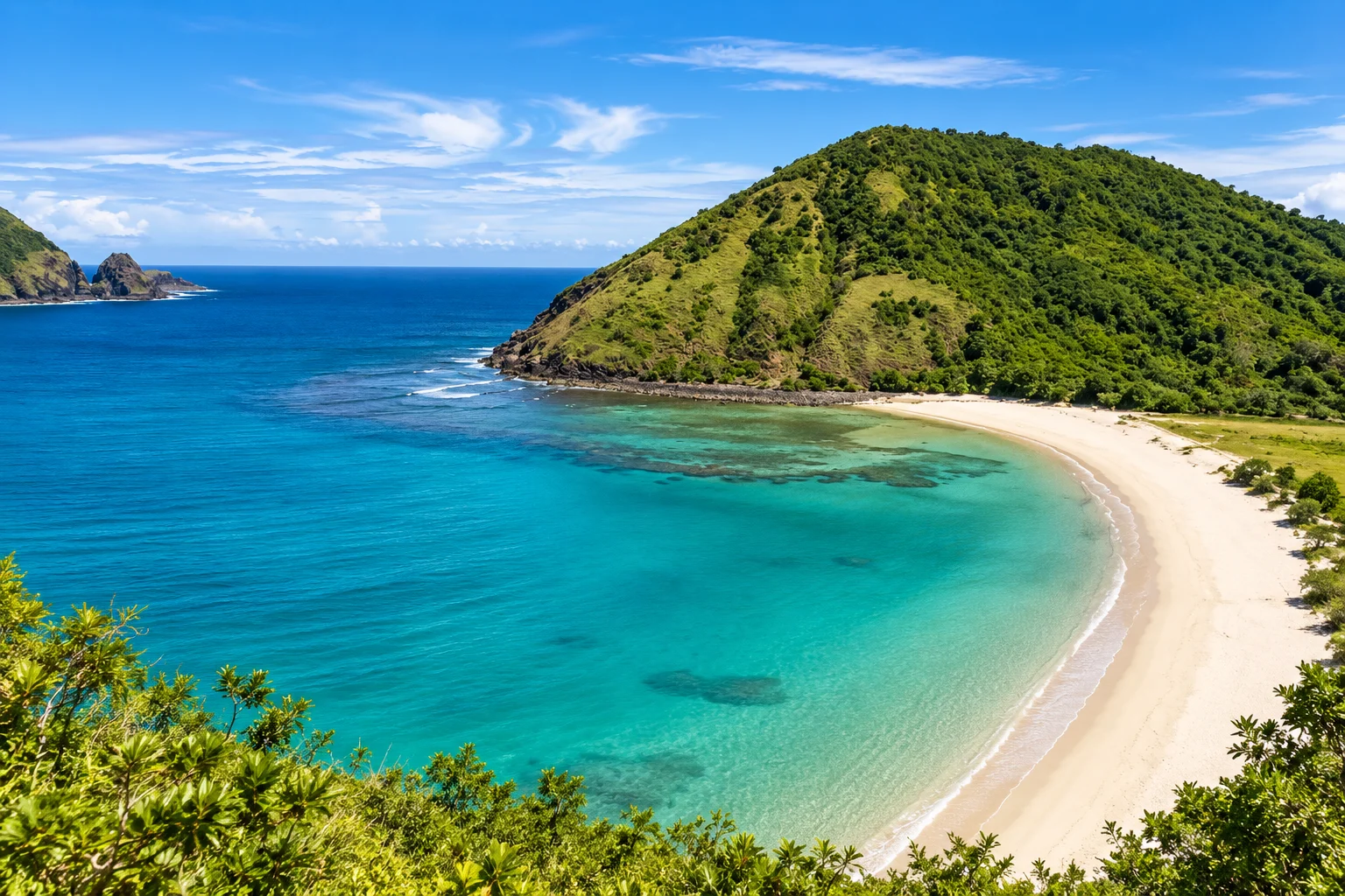 AI-gegenereerde bestemmingsillustratie: Lombok, Indonesia